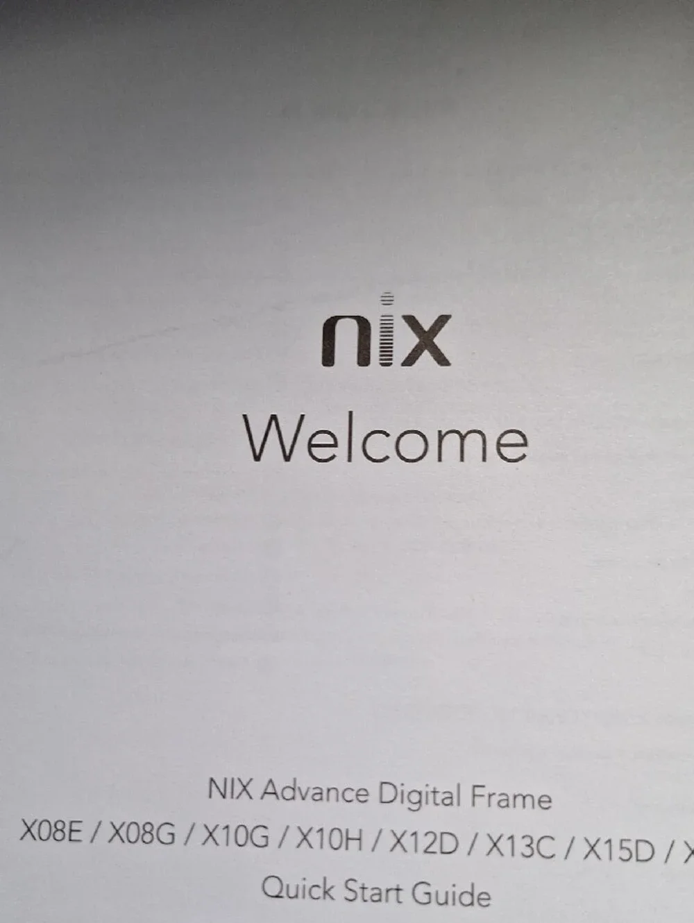 Nix 8-Inch Digital Photo Frame in Black and Blue Packaging